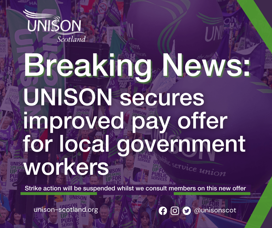 UNISON secure improved pay&nbsp;offer
