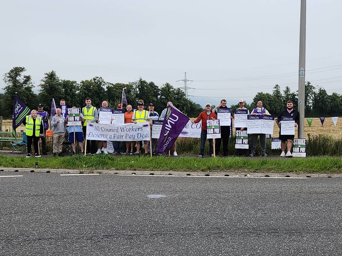 Stirling Council Waste Worker Industrial Action 10-13&nbsp;August