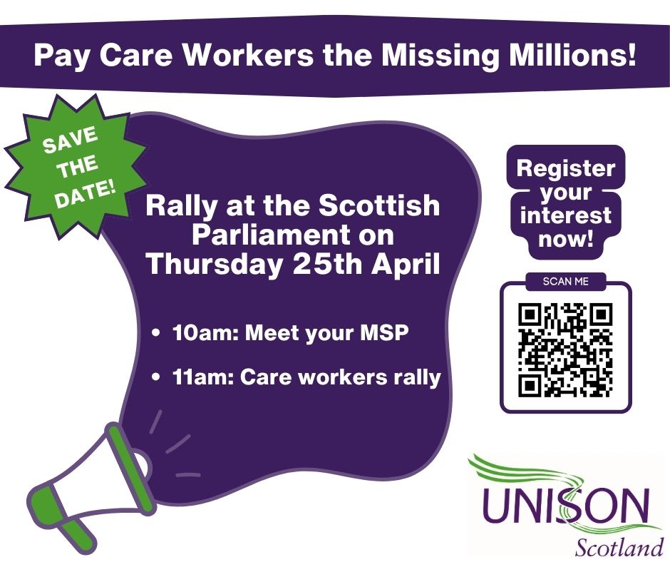 Joint Union lobby of the Scottish Parliament 25 April&nbsp;11am