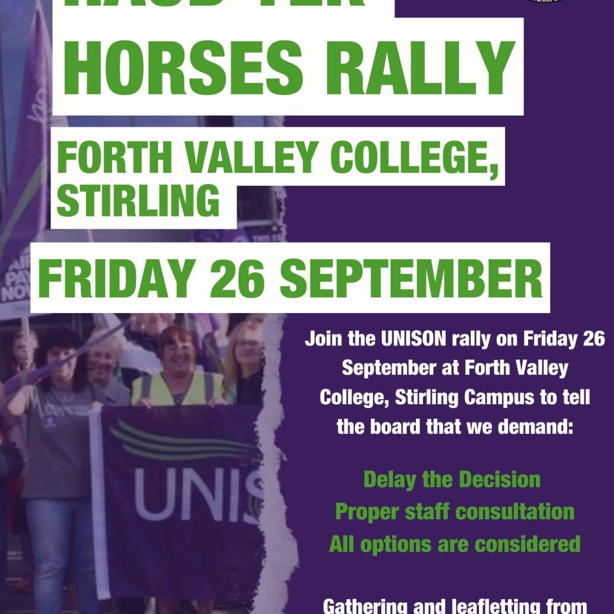 Forth Valley College&nbsp;Rally