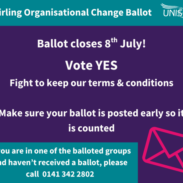 Stirling UNISON’s Industrial Action&nbsp;Ballot