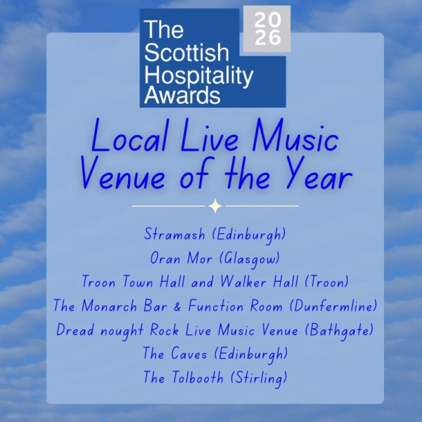 Tolbooth -nominated for Local Live Music Venue of the&nbsp;Year