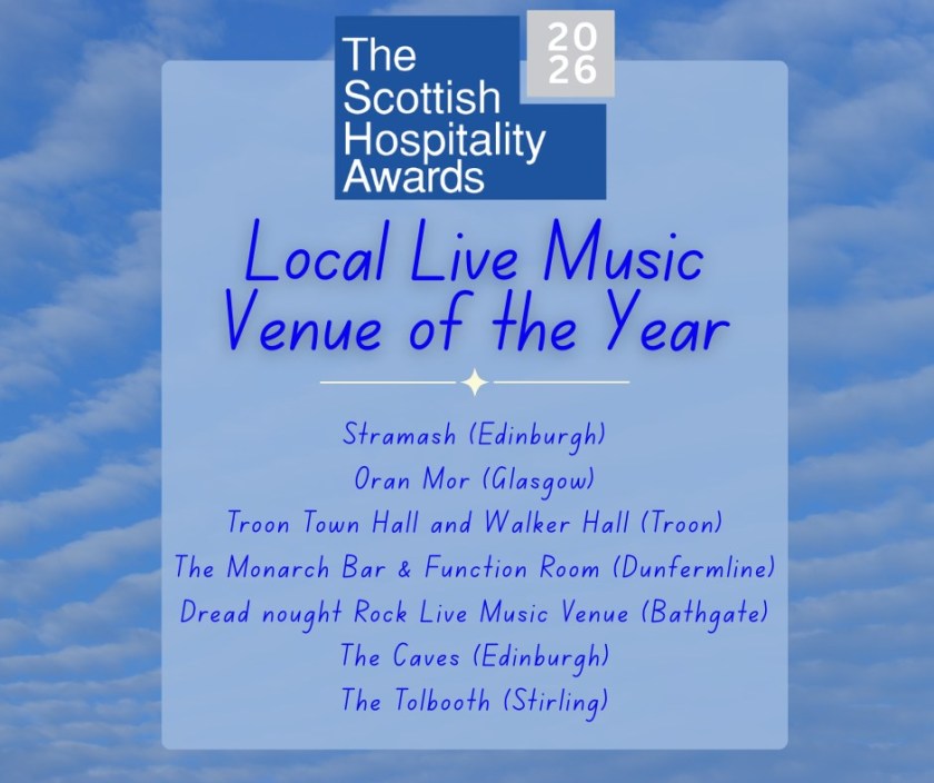 Tolbooth -nominated for Local Live Music Venue of the&nbsp;Year