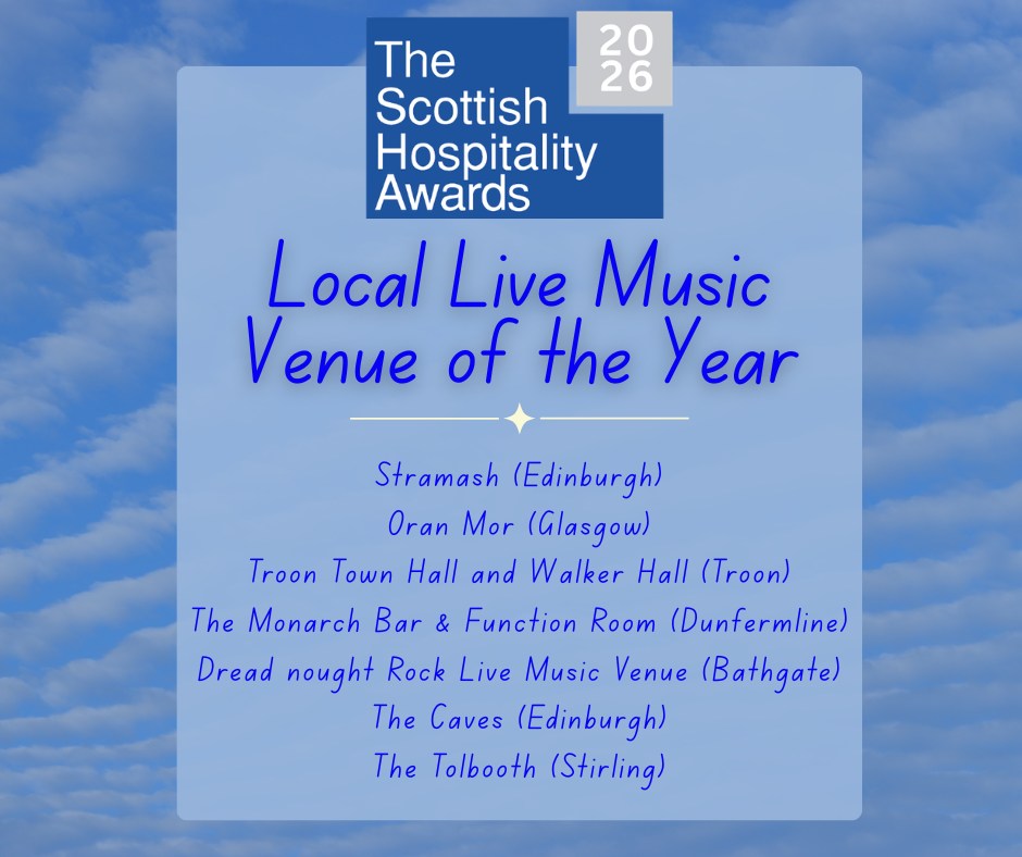 Tolbooth -nominated for Local Live Music Venue of the&nbsp;Year